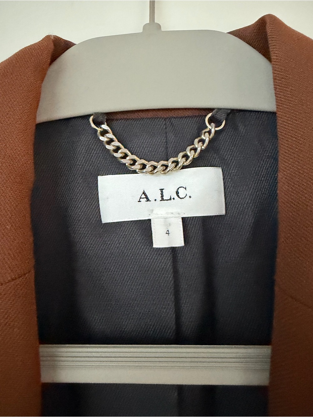 A.L.C. Rust-Brown Single-Button Tailored Blazer - Picture 2 of 2